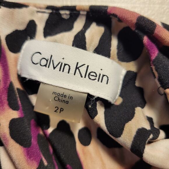 Calvin Klein Cheetah  print dress Woman's 2P Pre-owned - Picture 3 of 8